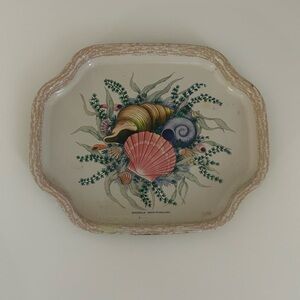 Vintage Seashell Tin Trinket Tray - Elite Trays